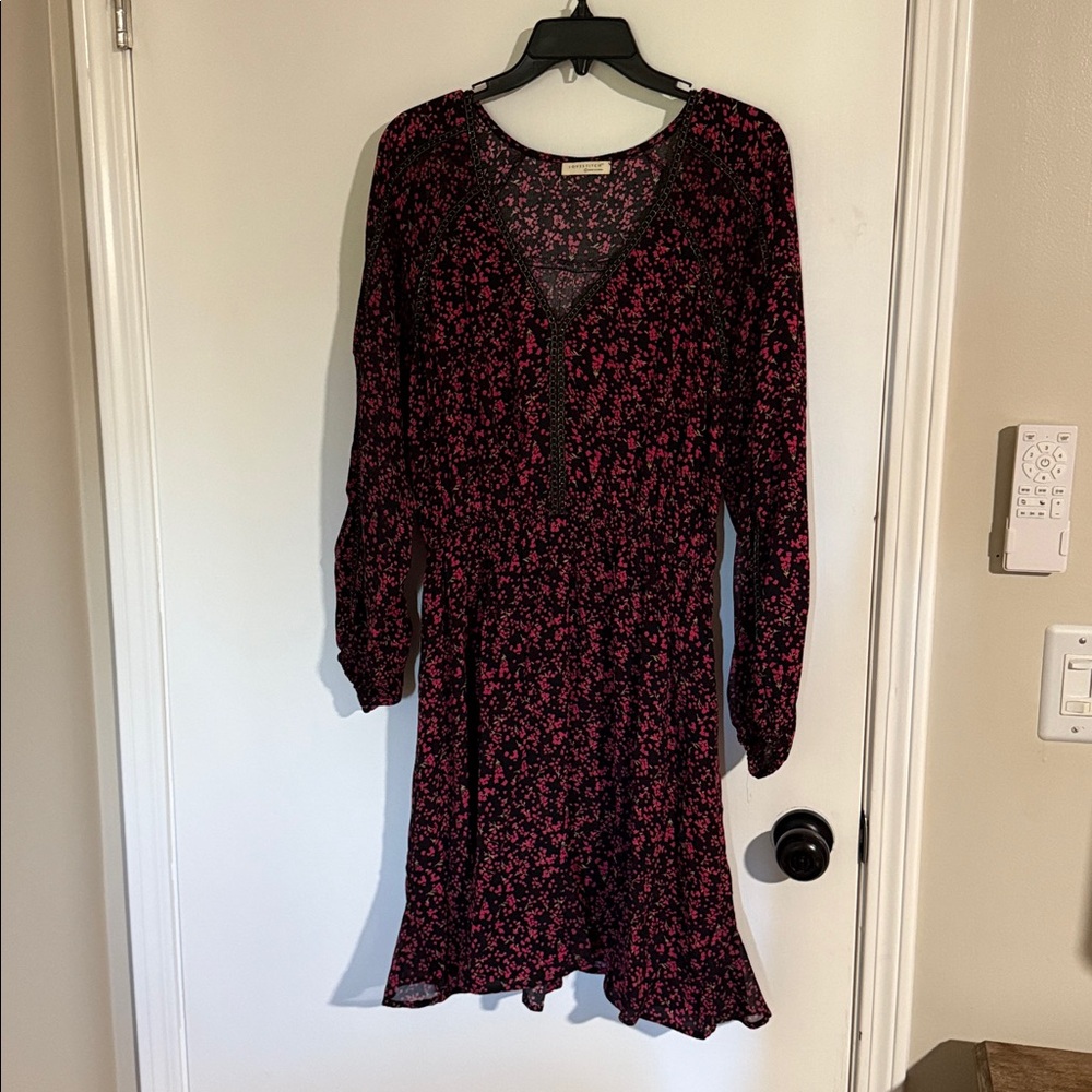 Lovestitch Pink and Black Floral Top